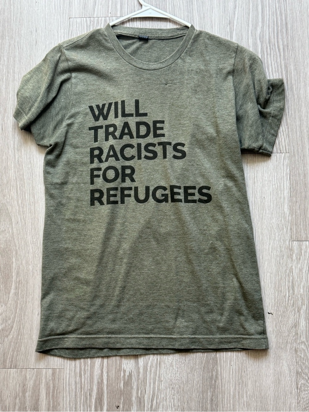 Kids Olive Green Short-Sleeve Graphic Tee - Bold Statement Print